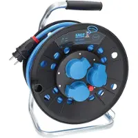 Kalle-das-Kabel Cavo CEE da campeggio 25 metri PUR H07BQ-F 3G 2,5 mm² 3x presa SCHUKO classe di protezione IP44 cavo in poliuretano caravan tenda outdoor