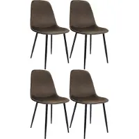 BellaFurn Set di 4 sedie da pranzo in velluto - sedie da cucina - eleganti e confortevoli - robusta struttura in metallo