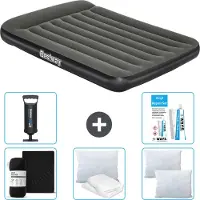 Bestway Materasso gonfiabile - Letto alla francese - 137 x 191 x 30 cm - Verde - Accessori inclusi