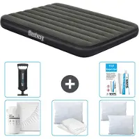 Bestway Materasso gonfiabile - Letto alla francese - 137 x 191 x 25 cm - Verde - Accessori inclusi