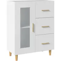 Syfax Credenza Bianca 69,5x34x90 cm in Legno Multistrato