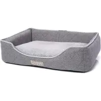 DOTTY posto letto per cani divano per cani, letto per gatti, letto coccoloso per animali domestici, letto in peluche per cani di piccola taglia, lavabile, grigio, taglia S (55 cm x 45 cm)
