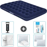 Bestway Materasso gonfiabile - Letto francese - 137 x 191 x 22 cm - Blu - Accessori inclusi