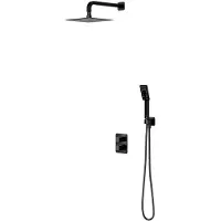 Omnires PARMA SYSPM11BL Set doccia da incasso con miscelatore termostatico, nero opaco