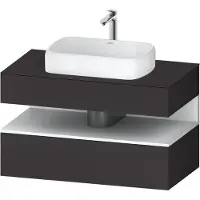 Duravit Collection One Meuble sous-vasque sur console, 1 tiroir, 1 tiroir, découpe au centre, 1000x550x600mm, niche blanc mat, QA4731018800010, QA4731018800010