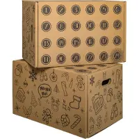 Karton-billiger Calendario dell'Avvento a tema birra: calendario da riempire personalmente, con 24 scomparti per bottiglie di birra