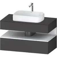 Duravit Collection One Meuble sous-vasque sur console, 1 tiroir, 1 tiroir, découpe au centre, 1000x550x600mm, niche blanc mat, QA4731018490010, QA4731018490010