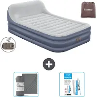 Bestway Materasso gonfiabile - 2 persone - 152 x 226 x 46 cm - Grigio - Accessori inclusi