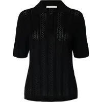Selected Camicia Polo In Maglia Donne Nero L
