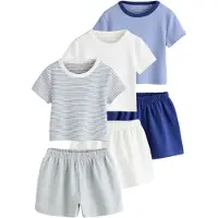 Next Pigiama blu / blu scuro / grigio sfumato / bianco