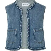 Pieces Gilet In Denim | Blu | S