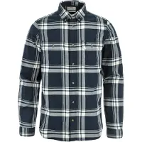Fjällräven - Camicia in cotone biologico - Övik Lite Flannel Shirt M Dark Navy Chalk White per Uomo in Cotone - Taglia L - Blu navy