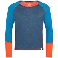 TROLLKIDS Kid's Seiland Longsleeve Maglia funzionale Bambini (92, blu)