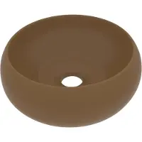 Syfax Lavandino Lusso Rotondo Crema Opaco 40x15 cm in Vetroceramica