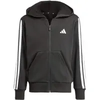 Adidas Kid's Essentials Full Zip Hoodie Felpa con cappuccio Bambini (140, grigio/nero)