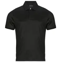 Emporio Armani per uomo. EM004588_AF10017 Polo con logo micro-aquila gonfio, nera (L), Nero, Casual, Manica corta, Lyocell