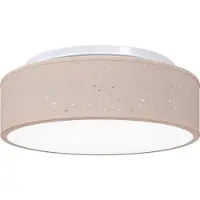 vidaXL Lampada da soffitto con faretti Taupe 38 x 38 x 13,5 cm Tessuto