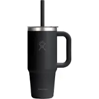 Hydroflask Travel Tumbler Clear Lid Bicchiere isolante (710 ml, nero)