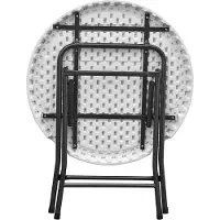 Rojaplast Tavolo pieghevole per catering Ø 80 cm bianco