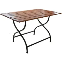 Rojaplast Tavolo da giardino pieghevole in legno WEEKEND 75x80x120 cm marrone