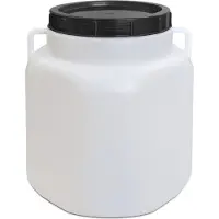 Plasteo 30 litri barile a collo largo quadrato con coperchio e manici, adatto agli alimenti e senza BPA Barile per bagagli Barile per crauti Barile per alimenti Barile universale