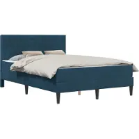 vidaXL Letto con materasso e testiera blu 140 x 190 cm in velluto