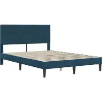vidaXL Letto con materasso e testiera blu 120 x 200 cm in velluto