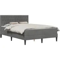 vidaXL Struttura letto con materasso grigio scuro 120 x 200 cm in velluto