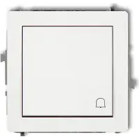 Karlik Simbolo di campana a pulsante DWP-4 ELEKTROTECHNIK | SERIE DECO | BIANCO | Cornice interruttore presa di corrente