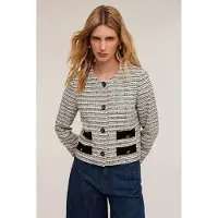 Motivi Tweed Jacket With Pockets Black Taglia: 34 | Giacche di pelle Outlet | Donna | Nero