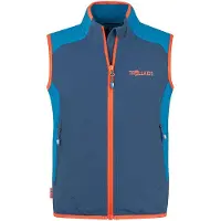 TROLLKIDS Kid's Balestrand Vest Gilet a vento Bambini (92, blu)