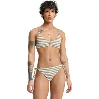 Quiksilver Women's Clickity Clack Top Parte superiore bikini Donna (S, bianco)