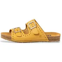Art per donna. 101271124003_024 Sandali in pelle color senape 0127 Roma (38), Basso, Fibbia, Casual, Giallo