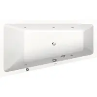 Duravit No.1 baignoire balnéo encastrée, trapèze, 1700x1000mm, Jet Protect, 1 inclinaison du dossier à gauche, blanc, 760508000JP1000, 760508000JP1000