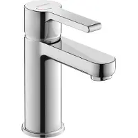 Duravit B.2 Mitigeur monocommandé pour lavabo S, FreshStart, Minusflow, saillie 101mm, sans garniture d'écoulement, chrome haute brillance, B21013002010, B21013002010