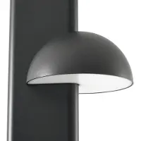 LUCANDE Lampada da esterno a LED Velira, nera, 220 cm, a 3 bracci