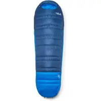 Rab Ascent -6C / 20F Sacco a pelo in piuma (Regular Wide - Body Size: 185 cm, blu)