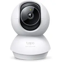 TP-LINK Tapo C230, telecamera di sicurezza IP, per interni, wireless, compatibile con Amazon Alexa e Google Assistant, da soffitto/da scrivania, bianca
