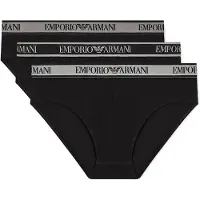 Emporio Armani per uomo. EM000258_AF20669 Set di 3 slip, design nero (M), Homewear, Cotone