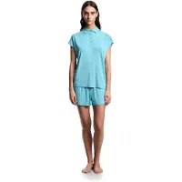 Emporio Armani per donna. EW002964_AF19024 Pigiama blu Essential Studs (M), Homewear, Viscosa, Manica corta, Turchese