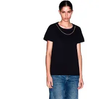 Armani Exchange per donna. XW002329AF10356UC001 Completo con maglietta nera (L), Nero, Casual, Cotone, Manica corta