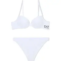 EA7 per donna. 7W000320_AF20663 Costume da bagno bikini bianco per sport acquatici (XL), Sportivo, Beachwear, Poliamide