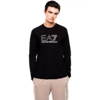 EA7 per uomo. 7M001310_AF10373 Maglietta a maniche lunghe Visibility nero (L), Casual, Cotone, Manica lunga