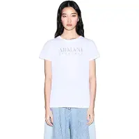 Armani Exchange per donna. XW002294AF17172U0002 Maglietta Eleganza Bianca (L), Bianco, Casual, Cotone, Manica corta