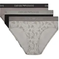Emporio Armani per uomo. EM000256_AF20671 Set di 3 slip da giorno, grigio, nero (S), Homewear, Cotone