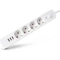 Entac EWL-ELS-SOL-R, 1,5 m, Interno, Tipo F, IP20, Plastica, Metallo, Bianco