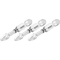 Hazet Bit 2216NSLG-PZ2/3 da 1/4 di pollice (6,3 mm) esagonale pieno con profilo Pozidriv PZ, set da 3 pezzi, SW PZ2