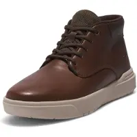 Timberland per uomo. TB0A5UVN2011 Scarpe da ginnastica marroni in pelle a metà polpaccio con lacci Seneca Bay (40), Marrone, Basso, Stringhe