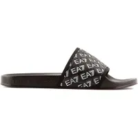 EA7 unisex. 7X000109_AF15125 Infradito nere con logo All Over (36), Nero, Basso, Nessuno, Casual, Beachwear