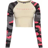 Dangerous DNGRS Maglietta beige / grigio / rosso / nero